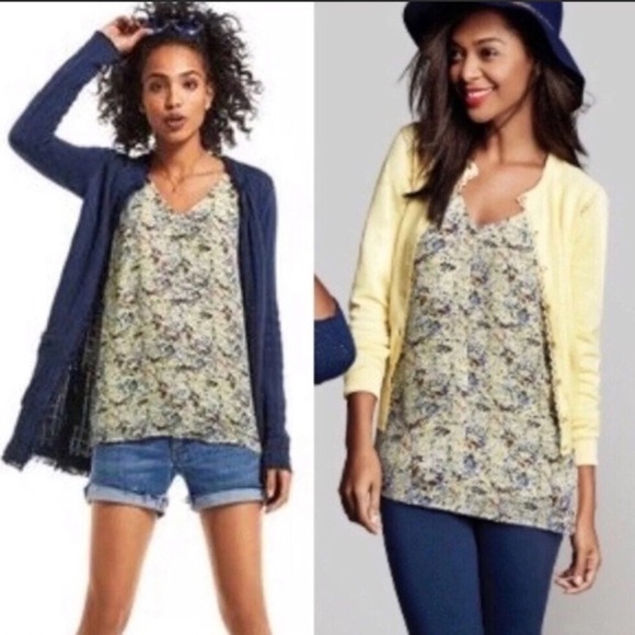 CAbi Scatter Print Floral Yellow Cami‎ Tank #275 S - Picture 1 of 8
